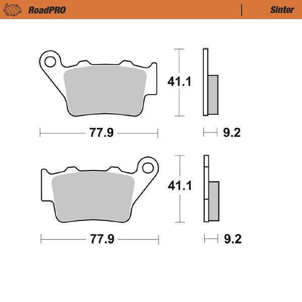 Moto-Master RoadPRO Sinter Scooter - Sintered Metal - 413403