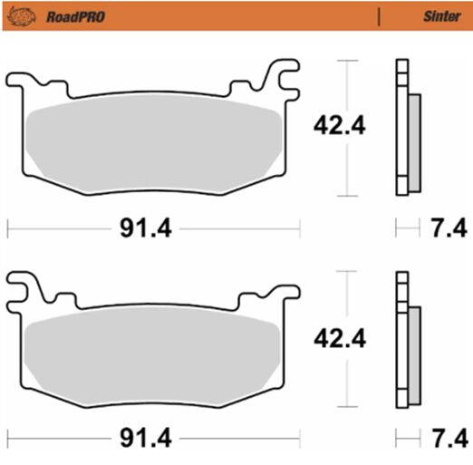 Moto-Master Sintered Brake Pads - Sintered Metal