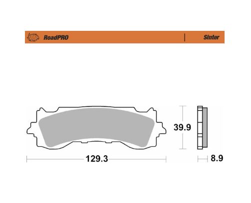 Moto-Master RoadPRO Sinder Brake Pad Front - Sintered Metal - 417101