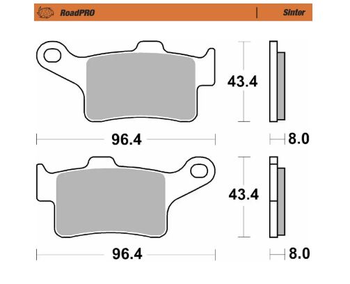 Moto-Master RoadPro Sintered Metal Brake Pads - Street