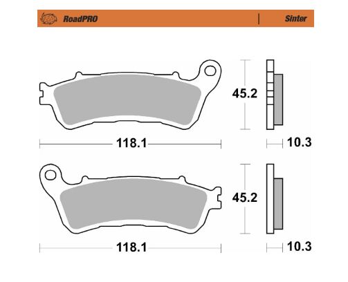 Moto-Master RoadPRO Sinder Brake Pad Rear - Sintered Metal