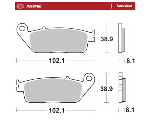 Moto-Master RoadPRO Sinter Scooter - Sintered Metal - 402505