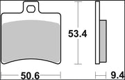 Brembo BRAKE PAD SINTER XS PRIME LINE - Front, Rear, Sintered Metal - 07020XS