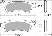 Brembo BRAKE PAD SINTER XS PRIME LINE - Front, Rear, Sintered Metal - 07045XS