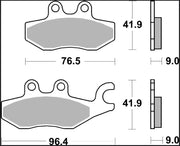 Brembo BRAKE PAD SINTER XS PRIME LINE - Front, Rear, Sintered Metal - 07060XS