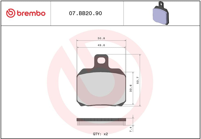Brembo BRAKE PAD GENUINE SINTER PRIME LINE - Street, Sintered Metal