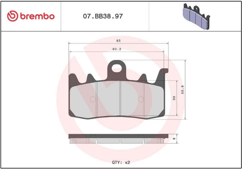 Brembo BRAKE PAD GENUINE SINTER PRIME LINE - Multi-Purpose, Street, Sintered Metal