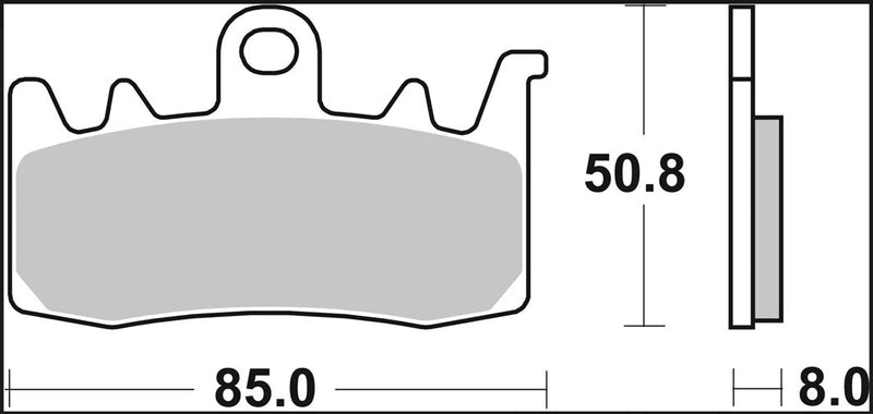Brembo BRAKE PAD SINTER LA PRIME LINE - Street, Sintered Metal