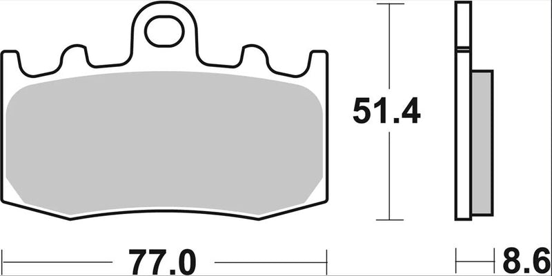 Brembo BRAKE PAD SINTER LA PRIME LINE - Front, Sintered Metal - 07BB26LA