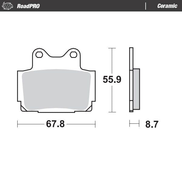 Moto-Master Ceramic Brake Pads - 408504