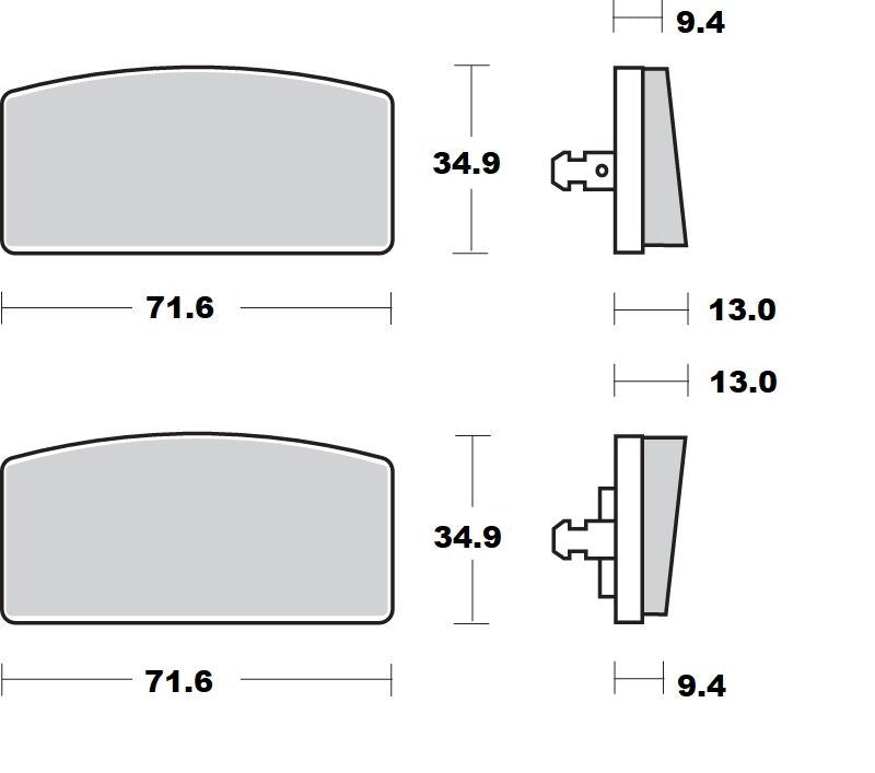 Moto-Master Ceramic Brake Pads - 411004