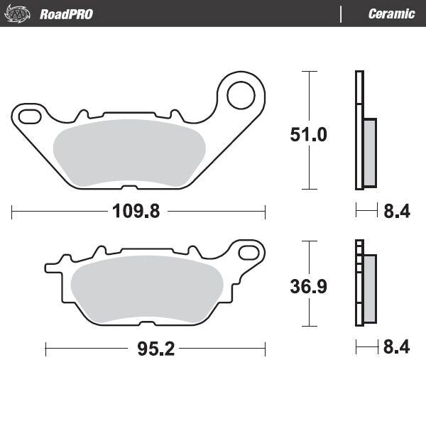 Moto-Master Ceramic Brake Pads - 413004