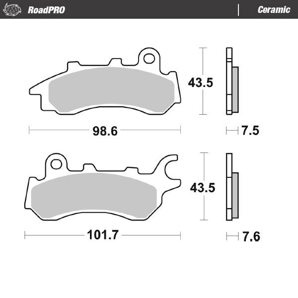 Moto-Master Ceramic Brake Pads - 413604