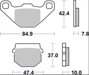 Brembo BRAKE PAD CC CARBON CERAMIC PRIME LINE - Sintered Metal - 07HO1118