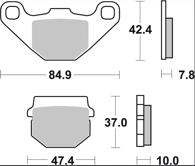 Brembo BRAKE PAD CC CARBON CERAMIC PRIME LINE - Sintered Metal - 07HO1118
