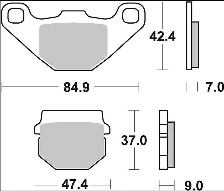 Brembo BRAKE PAD CC CARBON CERAMIC PRIME LINE - Sintered Metal - 07KA0717