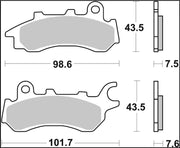 Brembo BRAKE PAD CC CARBON CERAMIC PRIME LINE - 07HO64CC