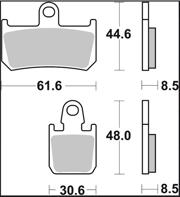 Brembo BRAKE PAD RC CARBON CERAMIC RACING UPGRADE LINE - Front, Rear - 07YA46RC