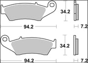 Brembo BRAKE PAD CARBON CERAMIC TT PRIME LINE - Front, Rear - 07KA17TT
