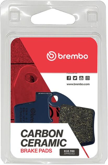 Brembo BRAKE PAD CARBON CERAMIC TT PRIME LINE - Front, Rear - 07HO48TT