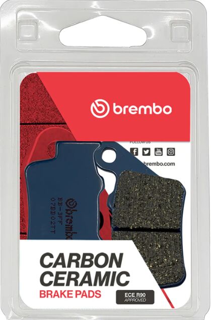 Brembo BRAKE PAD CARBON CERAMIC TT PRIME LINE - Front, Rear - 07BB02TT