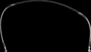 Moose Offroad Hard-parts Stainless Steel Braided Brake Line - Front, Braided, Silver - G06-1-007/P-CL