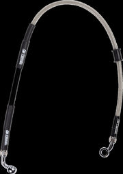 Moose Offroad Hard-parts Stainless Steel Braided Brake Line - Rear, Braided, Silver - Y01-2-001/P-CL