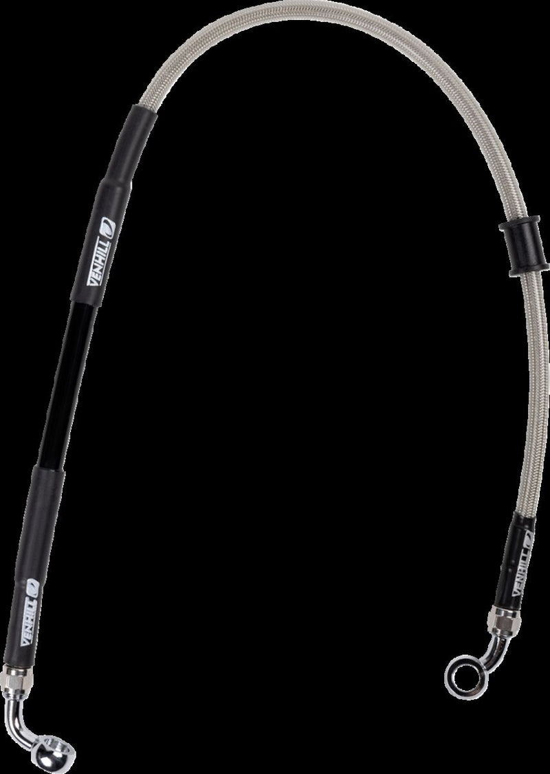 Moose Offroad Hard-parts Stainless Steel Braided Brake Line - Rear, Braided, Silver - Y01-2-001/P-CL