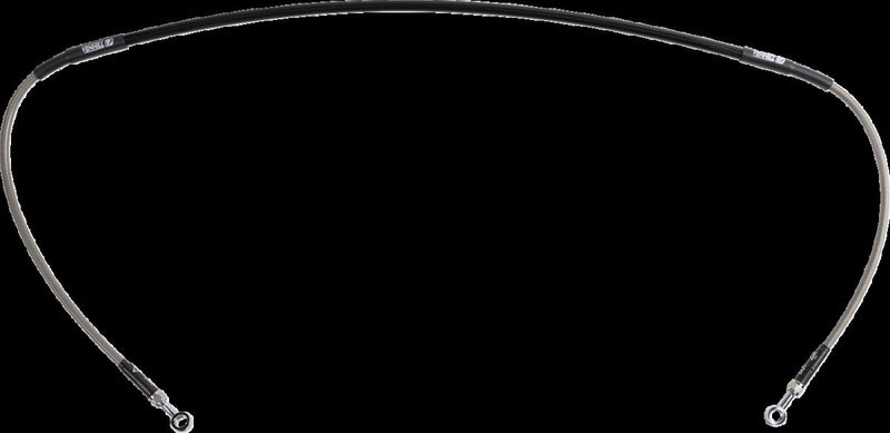 Moose Offroad Hard-parts Stainless Steel Braided Brake Line - Front, Braided, Silver - H01-1-046/P-CL