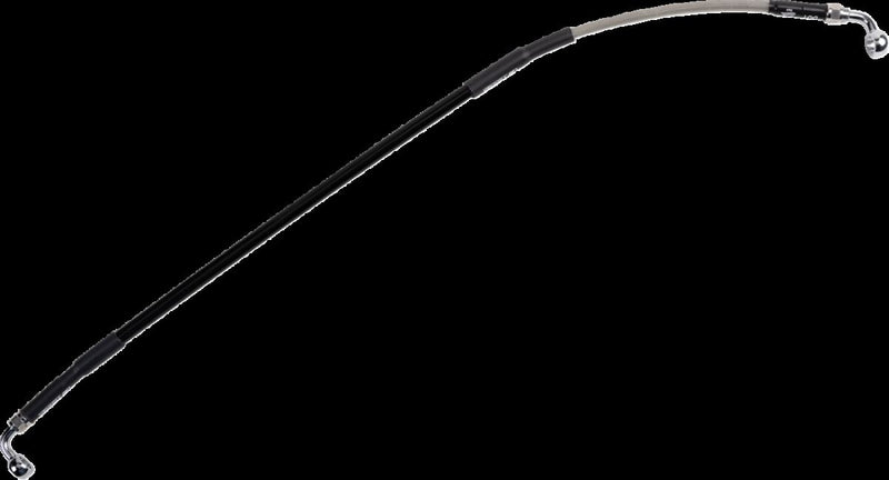 Moose Offroad Hard-parts Stainless Steel Braided Brake Line - Rear, Braided, Silver - H01-2-019/P-CL