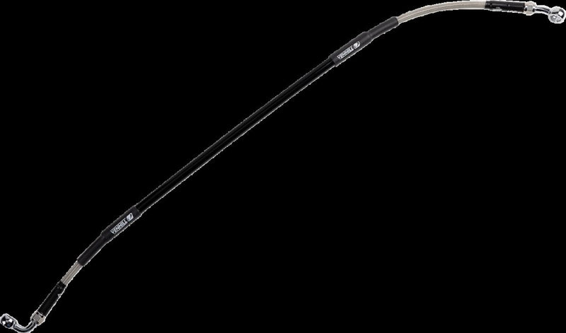 Moose Offroad Hard-parts Stainless Steel Braided Brake Line - Rear, Braided, Silver - H01-2-026/P-CL