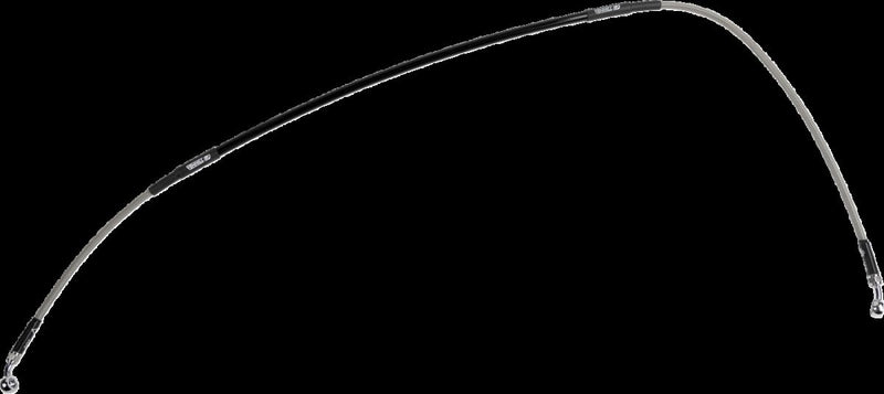 Moose Offroad Hard-parts Stainless Steel Braided Brake Line - Front, Braided, Silver - K01-1-048/P-CL