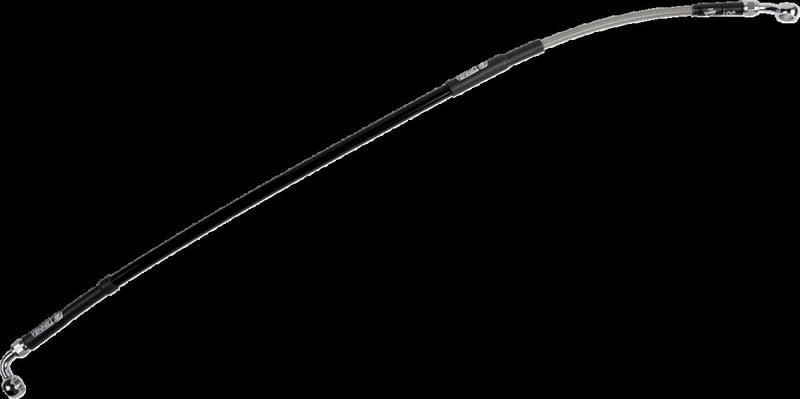 Moose Offroad Hard-parts Stainless Steel Braided Brake Line - Rear, Braided, Silver - K01-2-019/P-CL