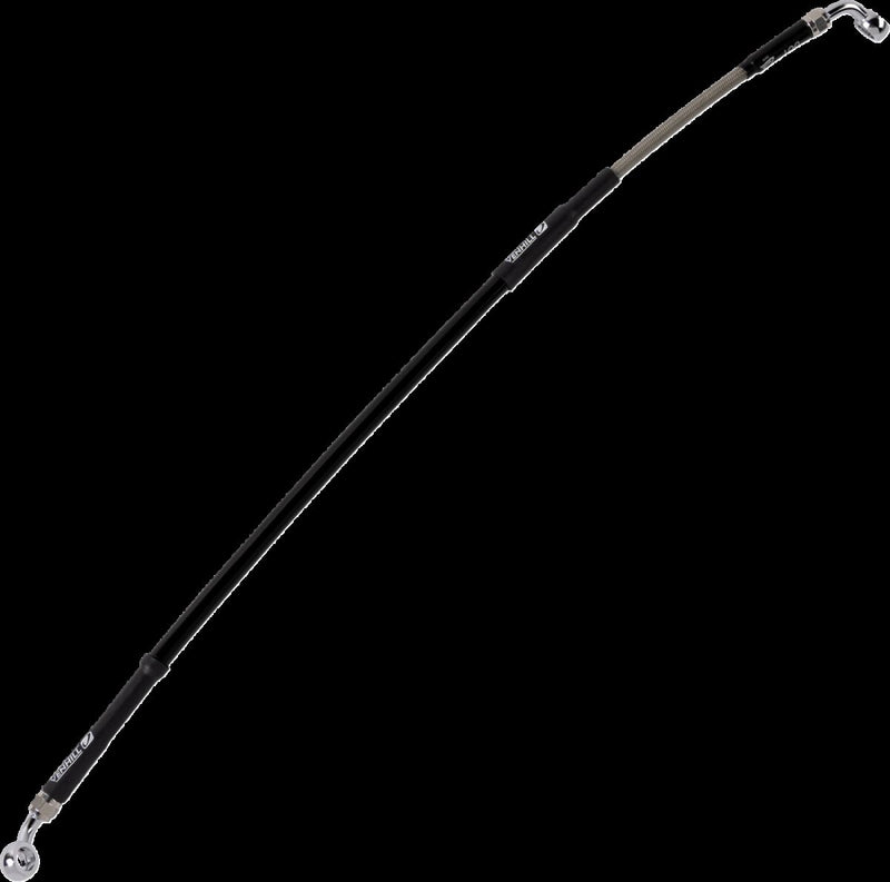 Moose Offroad Hard-parts Stainless Steel Braided Brake Line - Rear, Braided, Silver - K02-2-029/P-CL