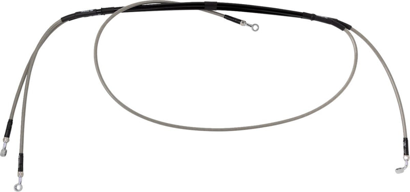 Moose Offroad Hard-parts Stainless Steel Braided Brake Line - Front, Braided, Silver - B05-1-018/P