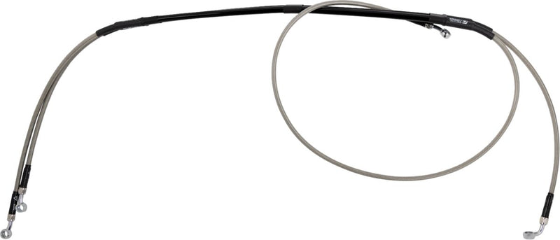 Moose Offroad Hard-parts Stainless Steel Braided Brake Line - Front, Braided, Silver - B05-1-019/P