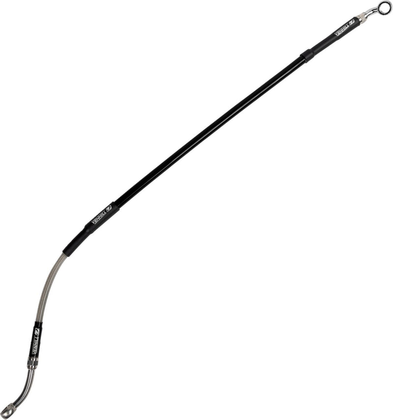 Moose Offroad Hard-parts Stainless Steel Braided Brake Line - Rear, Braided, Silver - B05-2-004/P