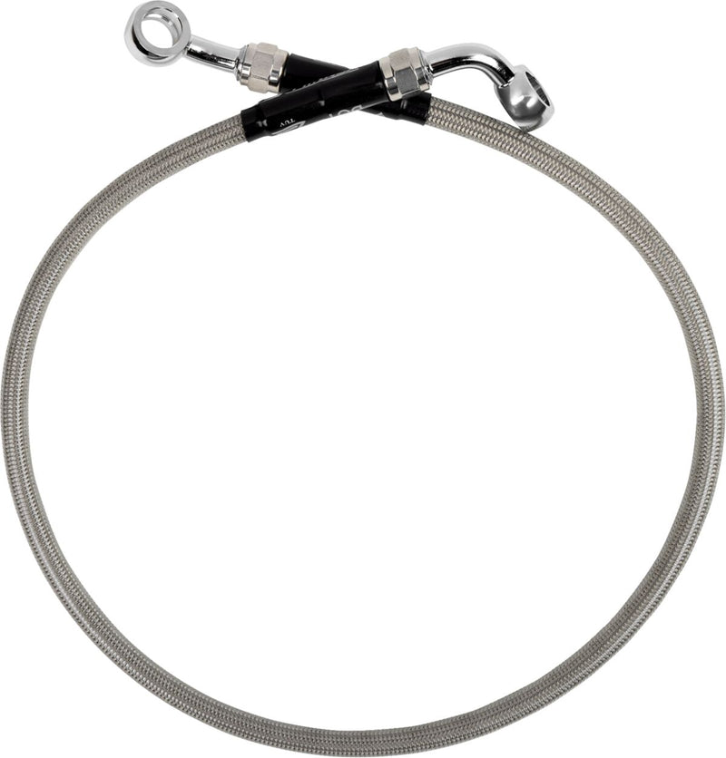 Moose Offroad Hard-parts Stainless Steel Braided Brake Line - Rear, Braided, Silver - B05-2-011/P