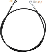 FAT Baggers INC. EZ Install Brake Line - Black, Clear PVC Coating - 100065-B
