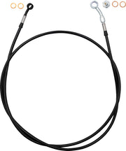 FAT Baggers INC. EZ Install Brake Line - Black, Clear PVC Coating - 110062-B