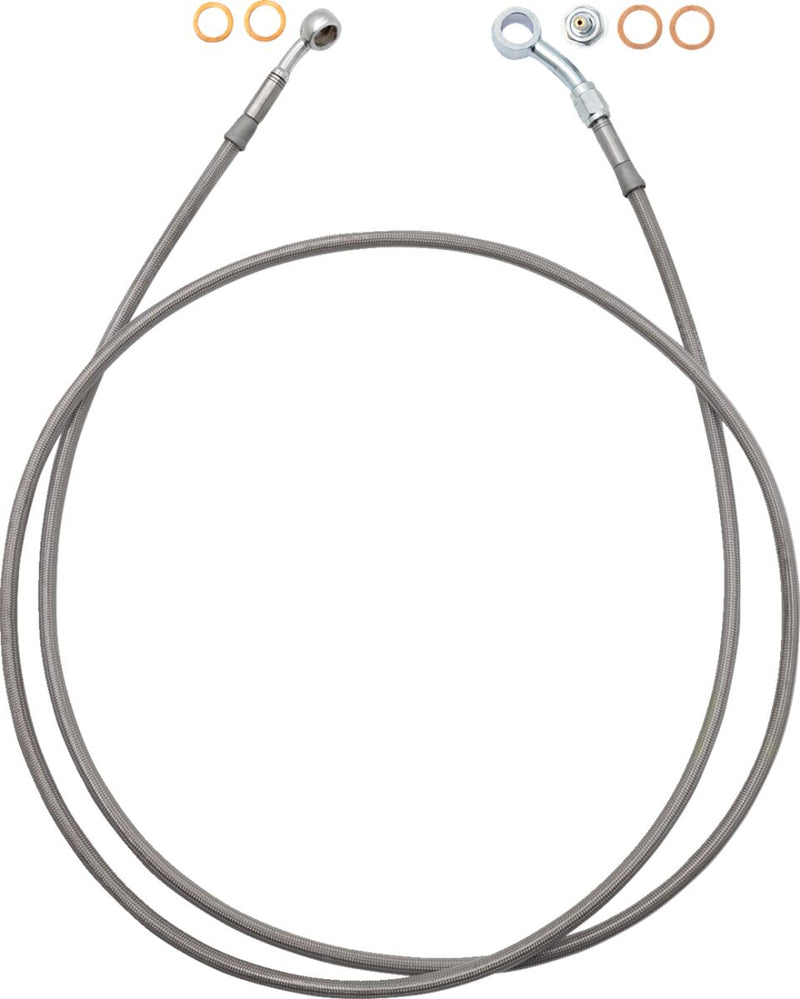 FAT Baggers INC. EZ Install Brake Line - Clear PVC Coating, Stainless Steel - 110065
