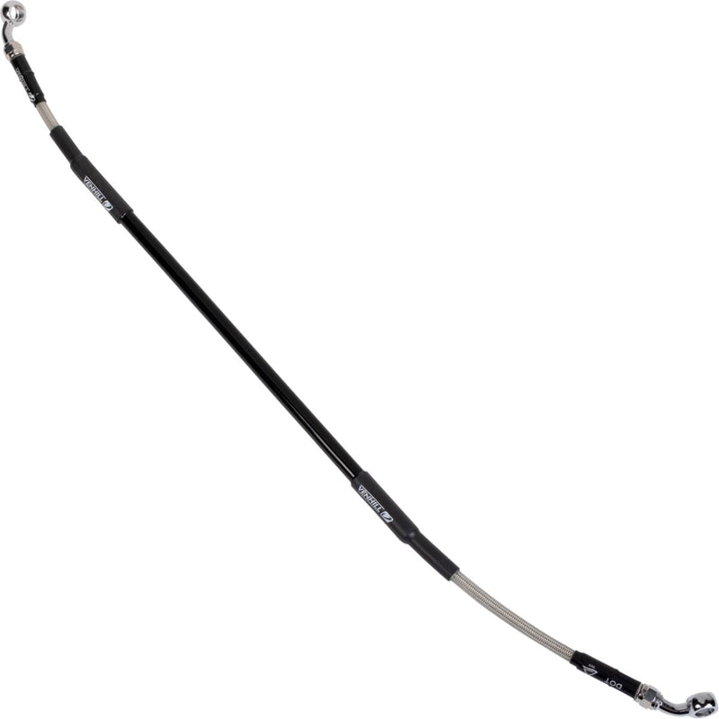 Moose Offroad Hard-parts Stainless Steel Braided Brake Line - Rear, Braided, Silver - B05-2-013/P