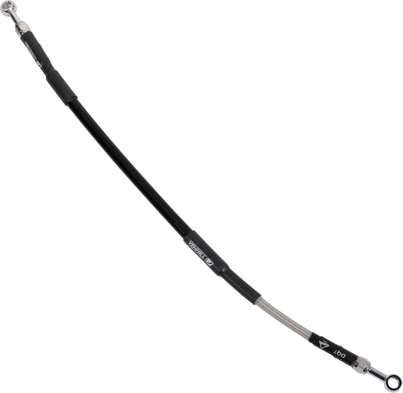 Moose Offroad Hard-parts Stainless Steel Braided Brake Line - Rear, Braided, Silver - K01-2-035/P