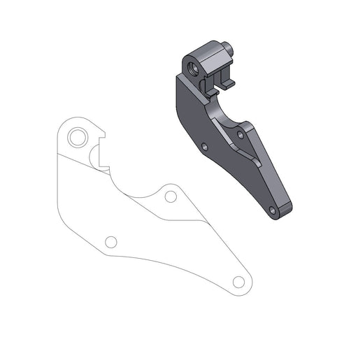 Moto-Master Supermoto Street Rotor Adapter Bracket - Black - Brake Caliper - 211010