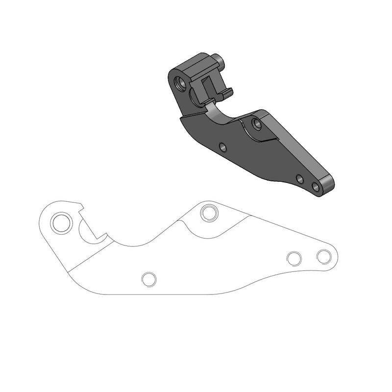 Moto-Master Supermoto Street Rotor Adapter Bracket - Black - Brake Caliper - 211013