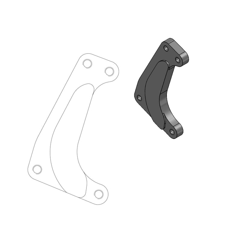 Moto-Master Supermoto Racing Rotor Adapter Bracket - Black - 211018