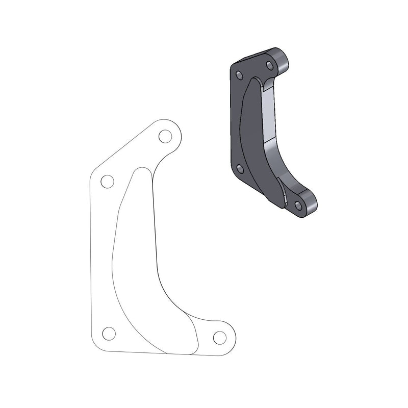Moto-Master Supermoto Racing Rotor Adapter Bracket - Black - 211019