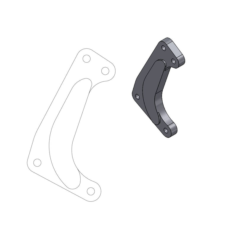 Moto-Master Supermoto Racing Rotor Adapter Bracket - Black - 211034