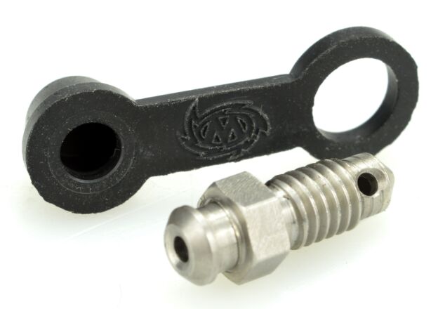 Moto-Master Caliper Bleeder Nipple and Dust Cap - Black,  Stainless Steel - Brake Caliper