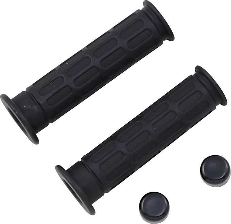 Parts Unlimited Laser Street Grips - Black, Flat - L99-28760